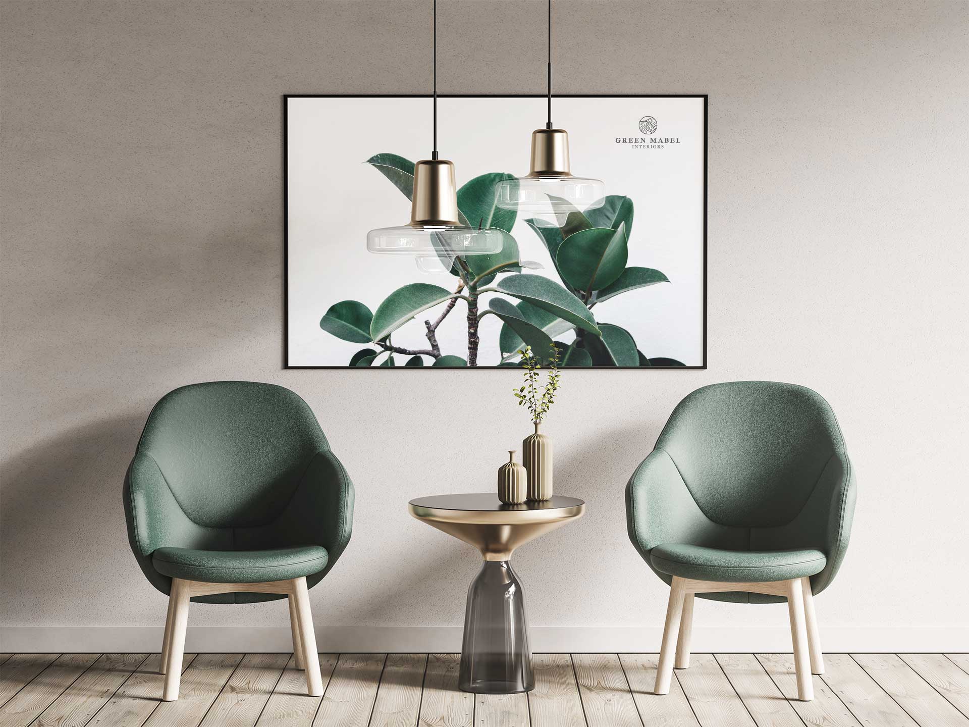 Green Mabel Chairs Poster