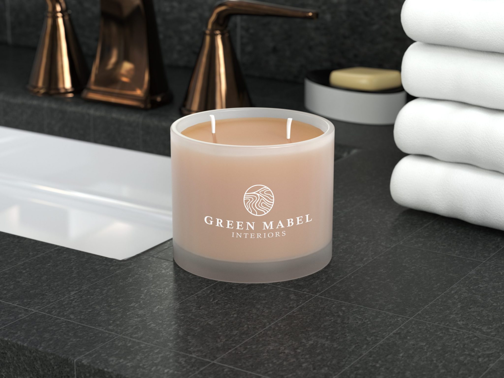 Green Mabel Interiors Candle scaled