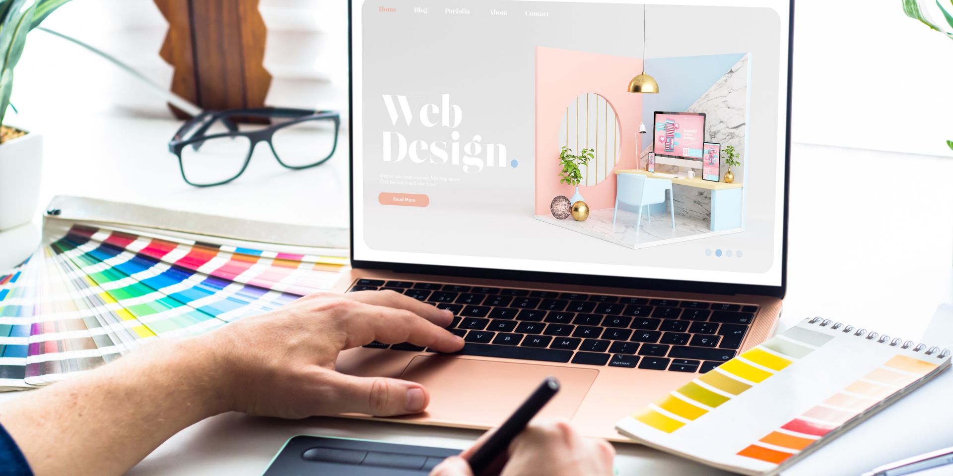 Web Design on Laptop